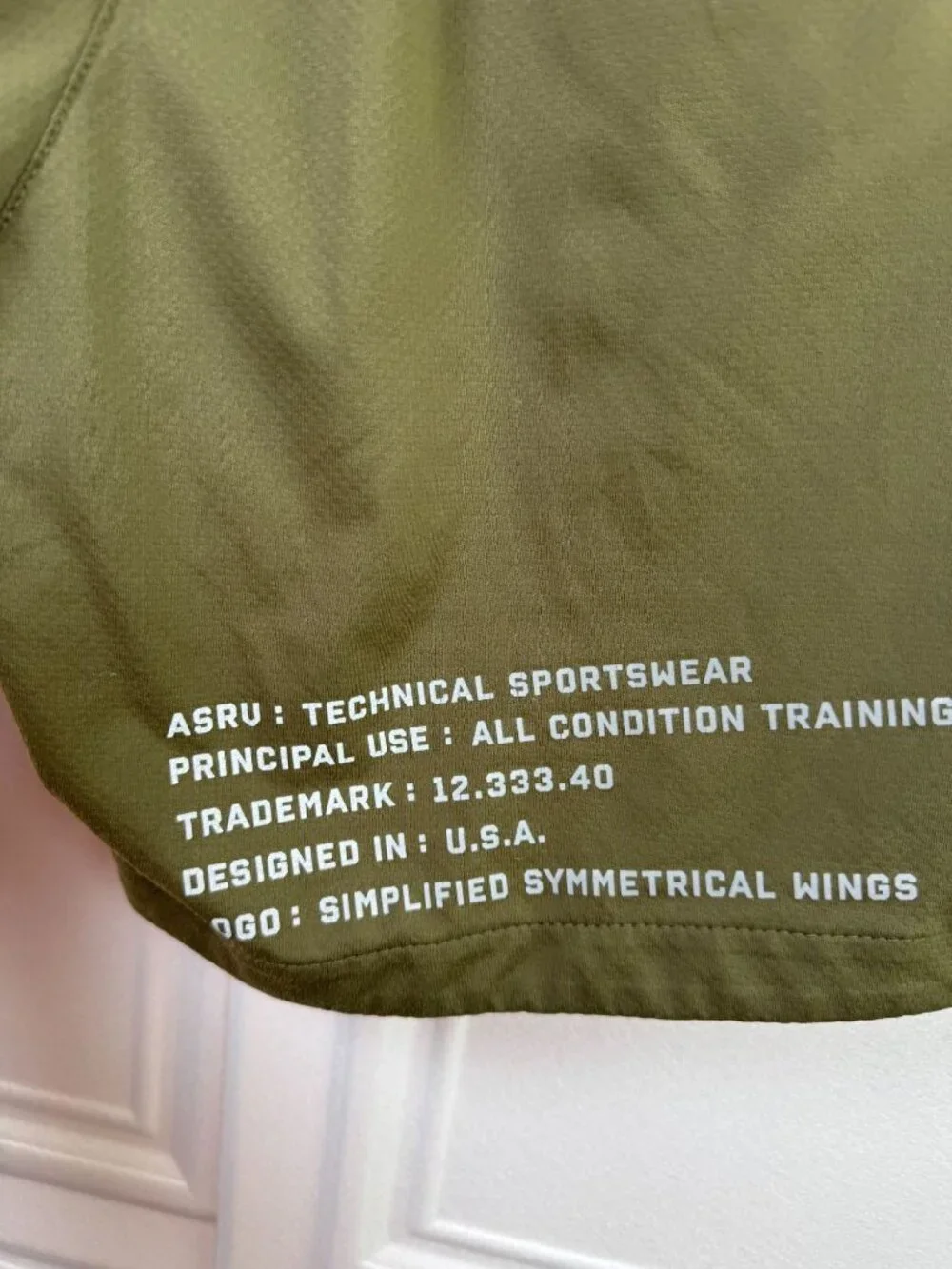 ASRV Mens Olive Green Trainlite Liner Technical Training Shorts Size Medium